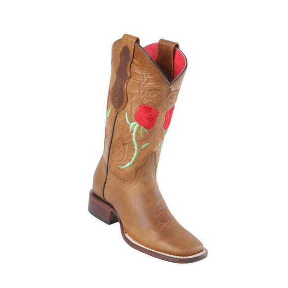 Women's Quincy Honey Rose Boots Wide Square Toe