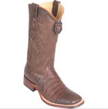 Men’s Los Altos Caiman Belly Boots Wide Square Toe (Rubber Sole)