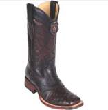 Men’s Los Altos Ostrich Boots With Saddle Wide Square Toe (Rubber Sole)