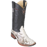 Men’s Los Altos Python Boots Wide Square Toe (Rubber Sole)