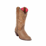 Women's Quincy Leather Boots Round Toe