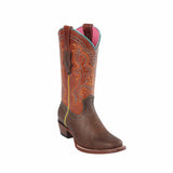 Women's Quincy Grasso Leather Boots Square Toe