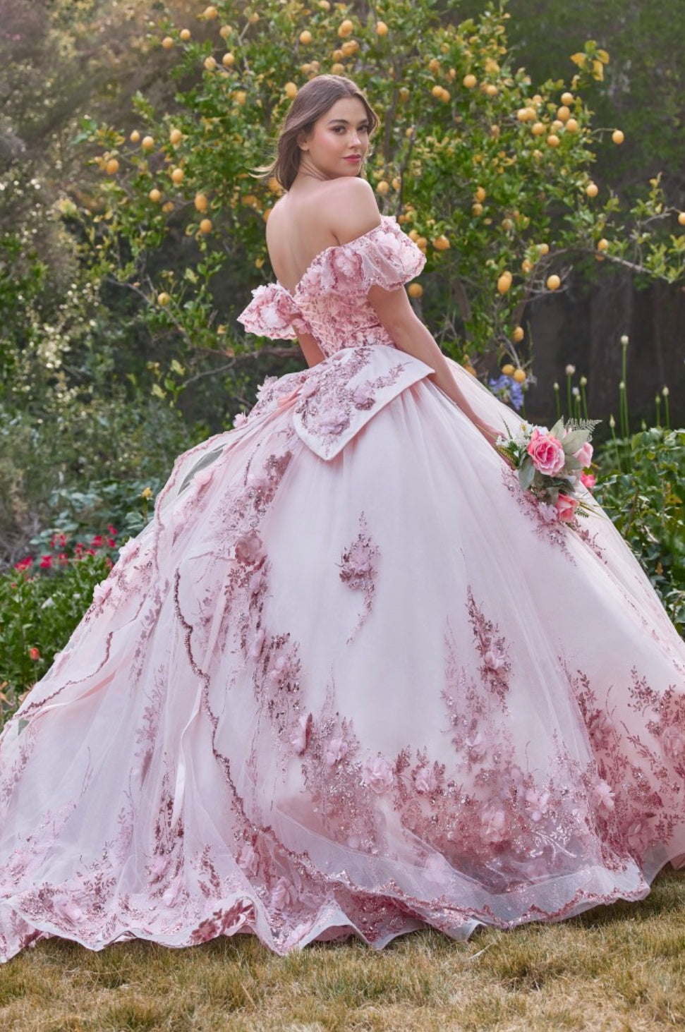 cinderella quinceanera dress pink Blush Pink Sweet 16 Dress Off Shoulder Cinderella Ball Gown Wedding Dr Viniodress