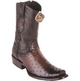 Men’s King Exotic Ostrich Ankle Boots Dubai Toe