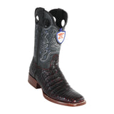 Men's Wild West Caiman Belly Boots Wide Square Toe