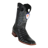 Men's Wild West Caiman Belly Boots Wide Square Toe