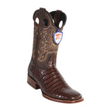 Men's Wild West Caiman Belly Boots Wide Square Toe