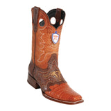 Men's Wild West Caiman Belly With Saddle Boots Square Toe