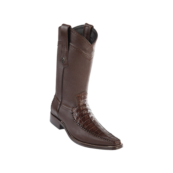 Men's Wild West Caiman Belly With Deer Boots European Square Toe