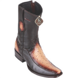 Men’s King Exotic Ostrich & Deer Ankle Boots Dubai Toe