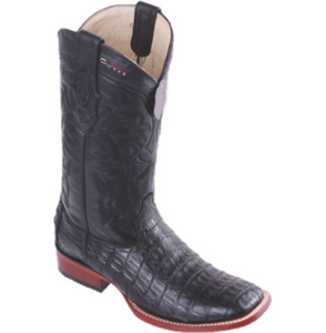 Men’s Los Altos Caiman Belly (Pieced Vamp) Boots Wide Square Toe