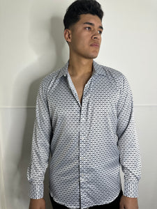 Humberto Moderno White Print Shirt