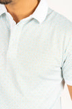 Diego Men’s Platini White Blue Polo Shirt