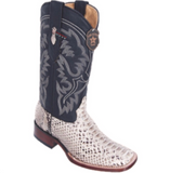 Men’s Los Altos Python Boots Wide Square Toe