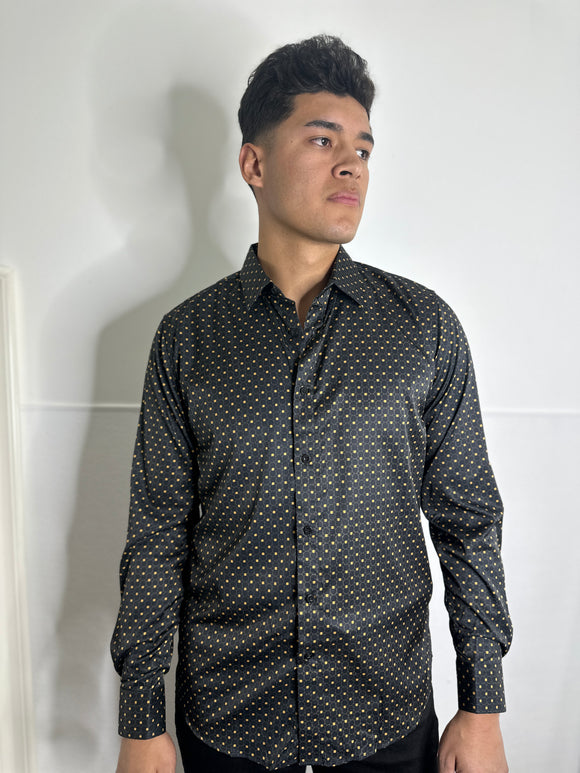 Humberto Moderno Black Print Shirt