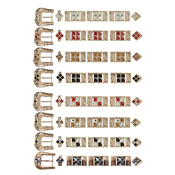 Gold Four Stone Buckle Sets