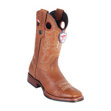 Men's Wild West Grisly With Rubber Sole Boots Wide Square Toe