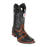 Men's Wild West Grisly Saddle With Rubber Sole Boots Square Toe