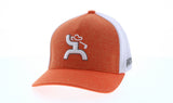Men's "Coach" Hooey Golf Heather Orange / White flex mesh with 3D white/Grey Hooey logo on front Cap