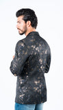 Men's Platini Black with Gold Details Blazer