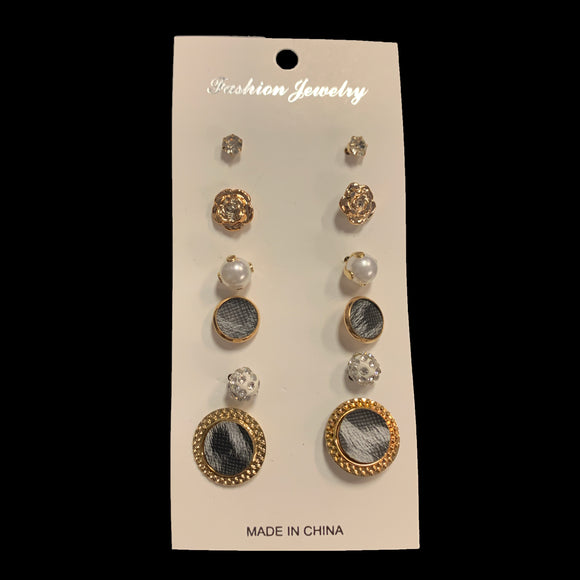 Jessica White Earring Set