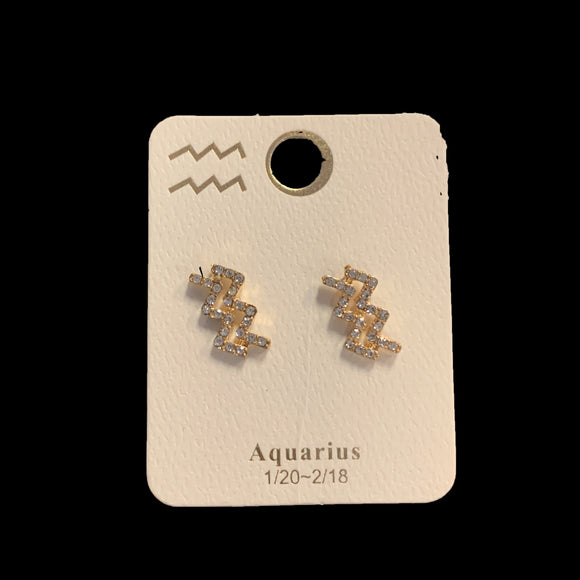 Aquarius Gold Earrings