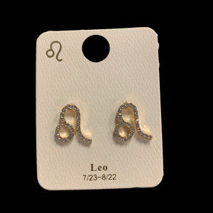 Leo Gold Earrings