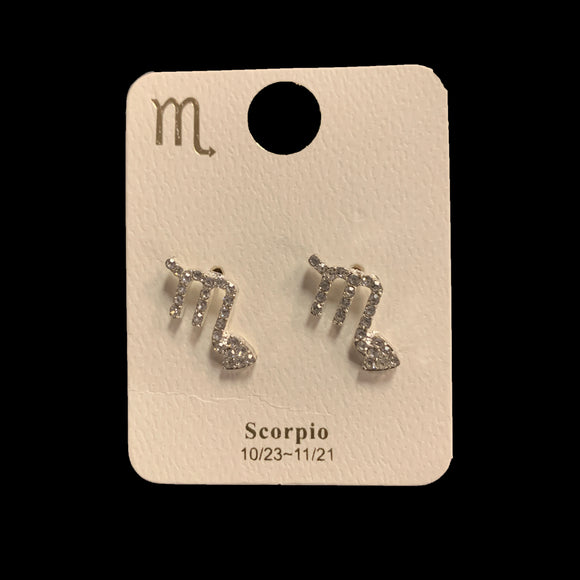 Scorpio Silver Earrings