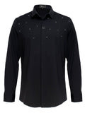 Rey Black Sparkle Modern Shirt Barocco