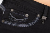 Brenda Black Denim Western Embroidered Bootcut Jeans
