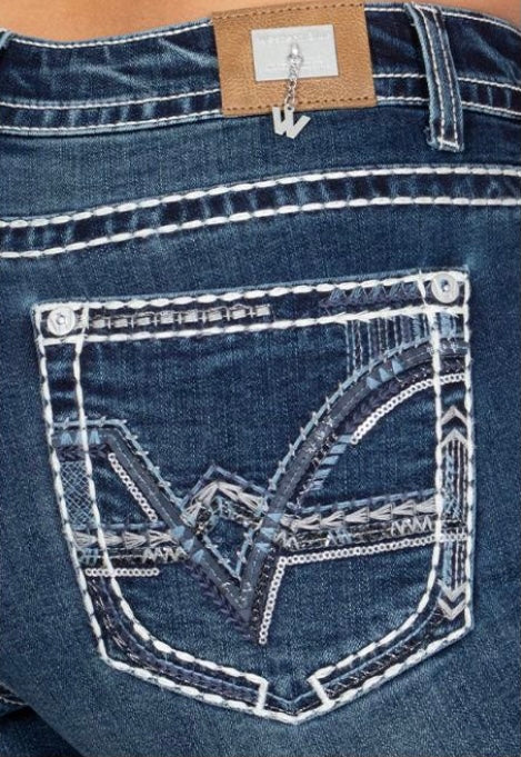 Juliana Denim Western Embroidered Bootcut Jeans