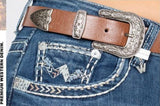 Natalie Denim Western Embroidered Bootcut Jeans