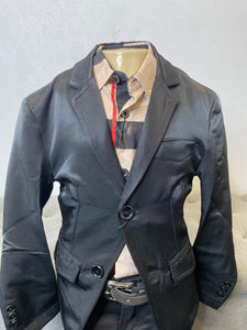 Boy's Black Western Blazer