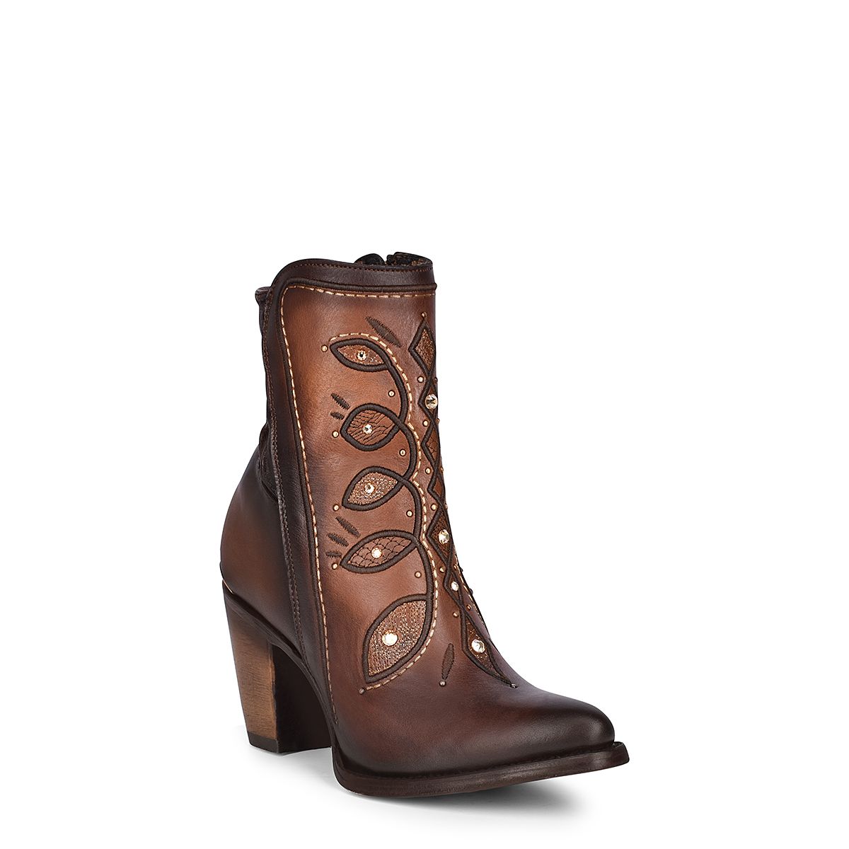 Corral Women's Sand & Purple Wide Square Toe Cowgirl Boots