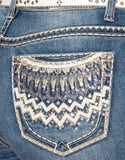 Brissa Light Denim Embroidered Bootcut Jeans