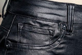 Kamila Black Faux Leather Flare Jeans