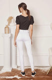 Abby White High Rise Skinny Jeans