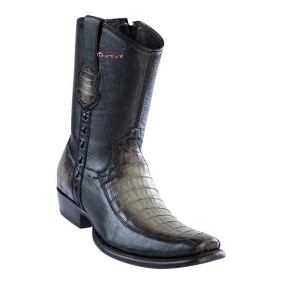 Men's Wild West Caiman Belly With Deer Ankle Boots Dubai Toe
