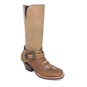 Women's Quincy Grasso With Belt Detail Boots Square Toe