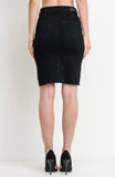 Tamara Denim Black Midi Skirt