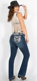 Jacky Denim Embroidered Bootcut Jeans