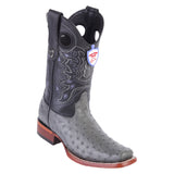 Men's Wild West Ostrich Boots Square Toe