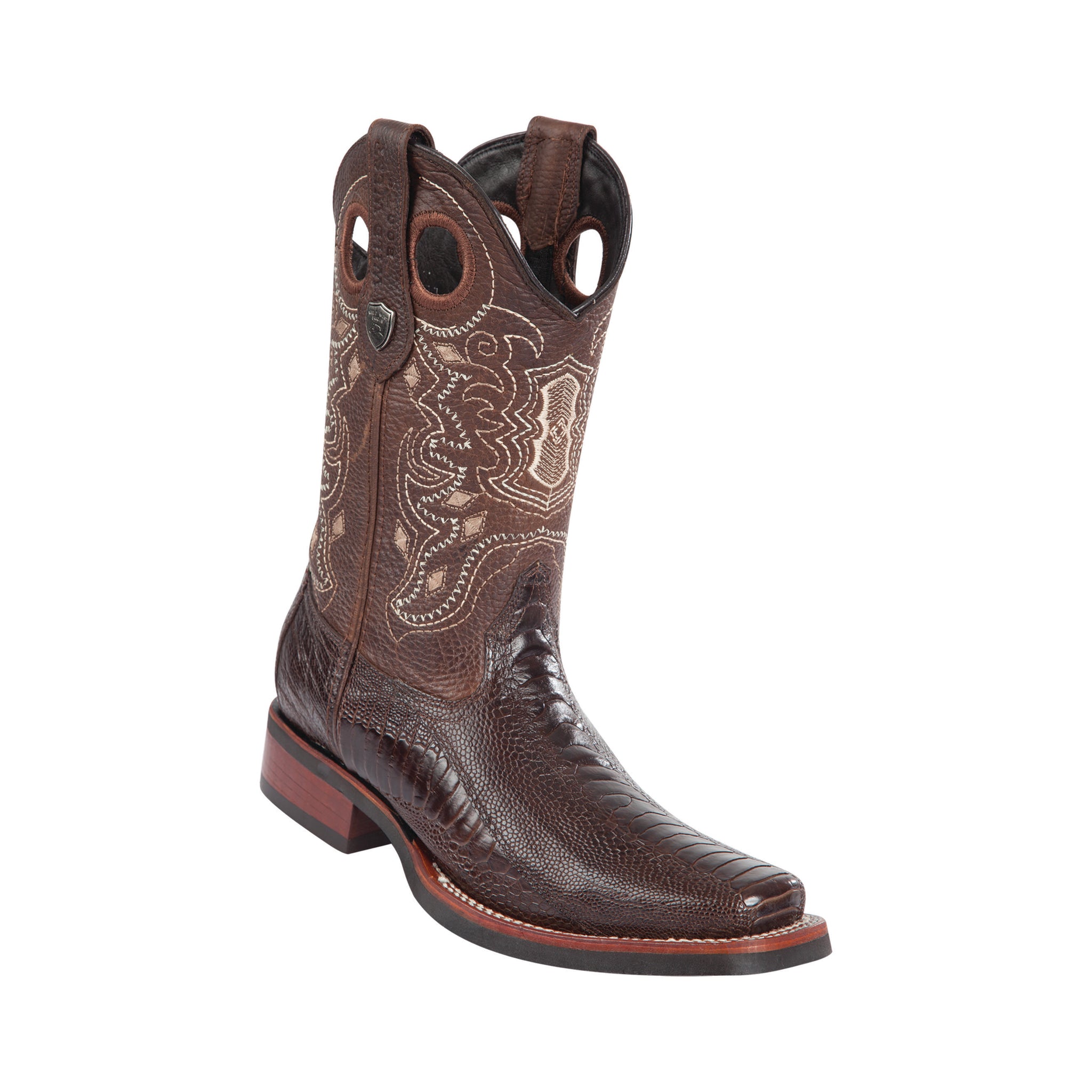Ostrich leg boots square toe hotsell