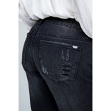 Sofia Black Distressed Bootcut Jeans