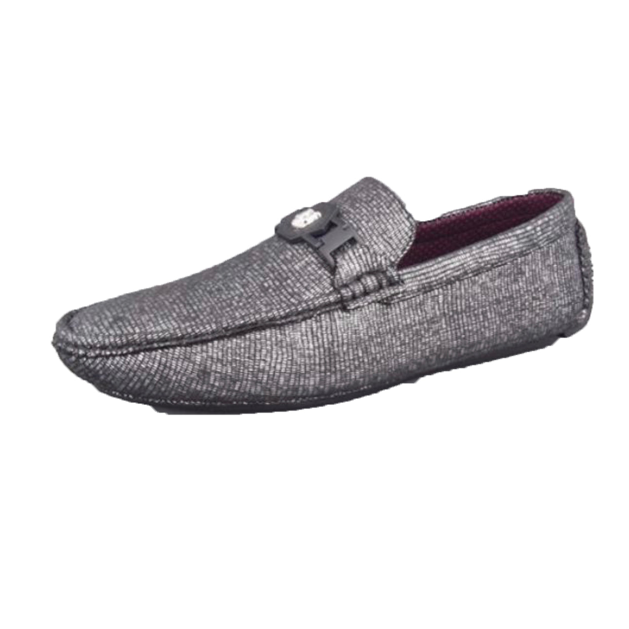 Platini Black PSH5192 Textured Loafers Lion Bit Men’s‎ 8.5 New in Box Men main image 2