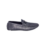 Men's Silver Black Platini Loafers