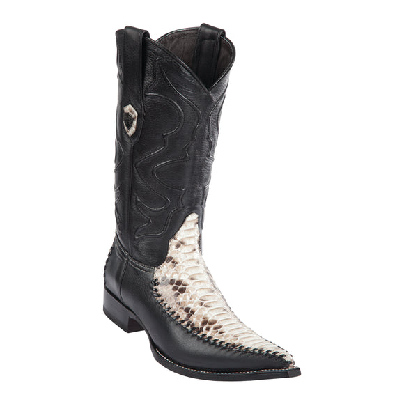 Men's Wild West Python With Deer Boots 3x Toe