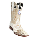 Men's Wild West Python With Saddle Boots Square Toe