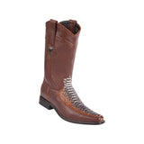 Men's Wild West Python With Deer Boots European Square Toe