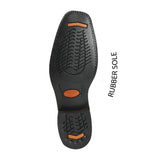 Men's Wild West Caiman Belly With Rubber Sole Boots Wide Square Toe